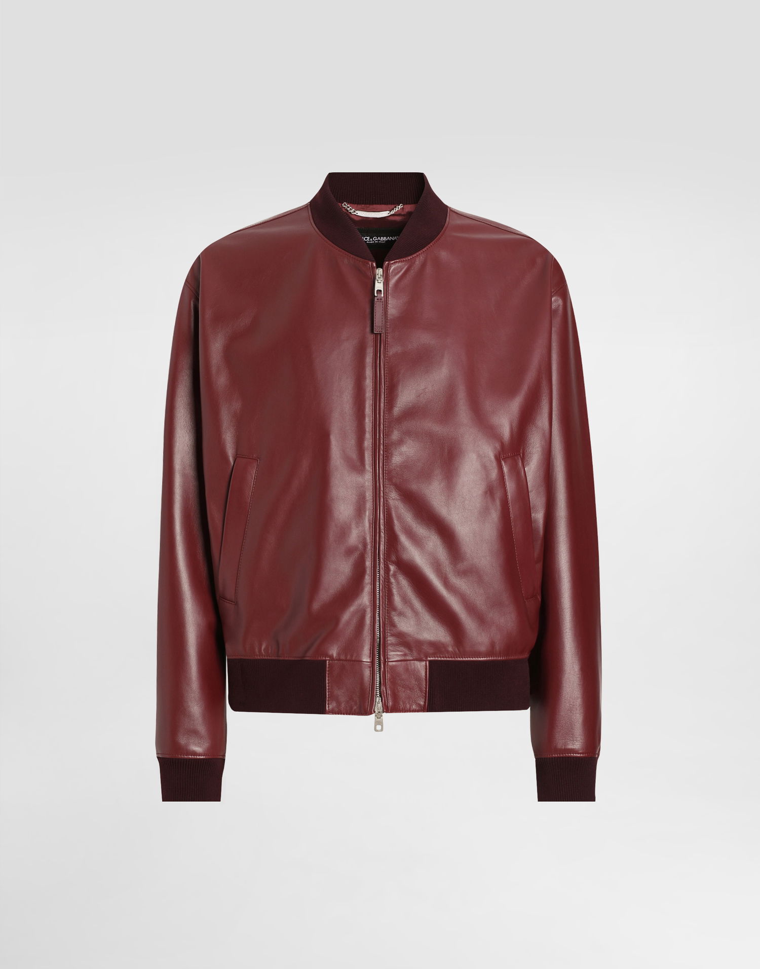 Bomberjakke Dolce & Gabbana Dolce & Gabbana Sheepskin Bomber Jacket Bourgogne | G9BILLHULFYR0369, 0