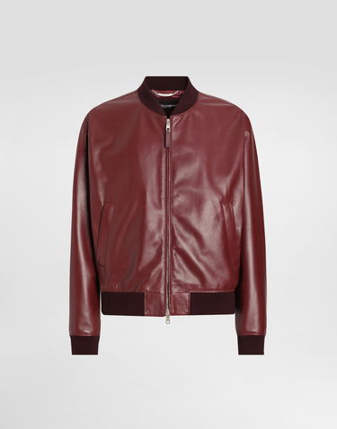 Bomberjakke Dolce & Gabbana Dolce & Gabbana Sheepskin Bomber Jacket Bourgogne | G9BILLHULFYR0369, 0