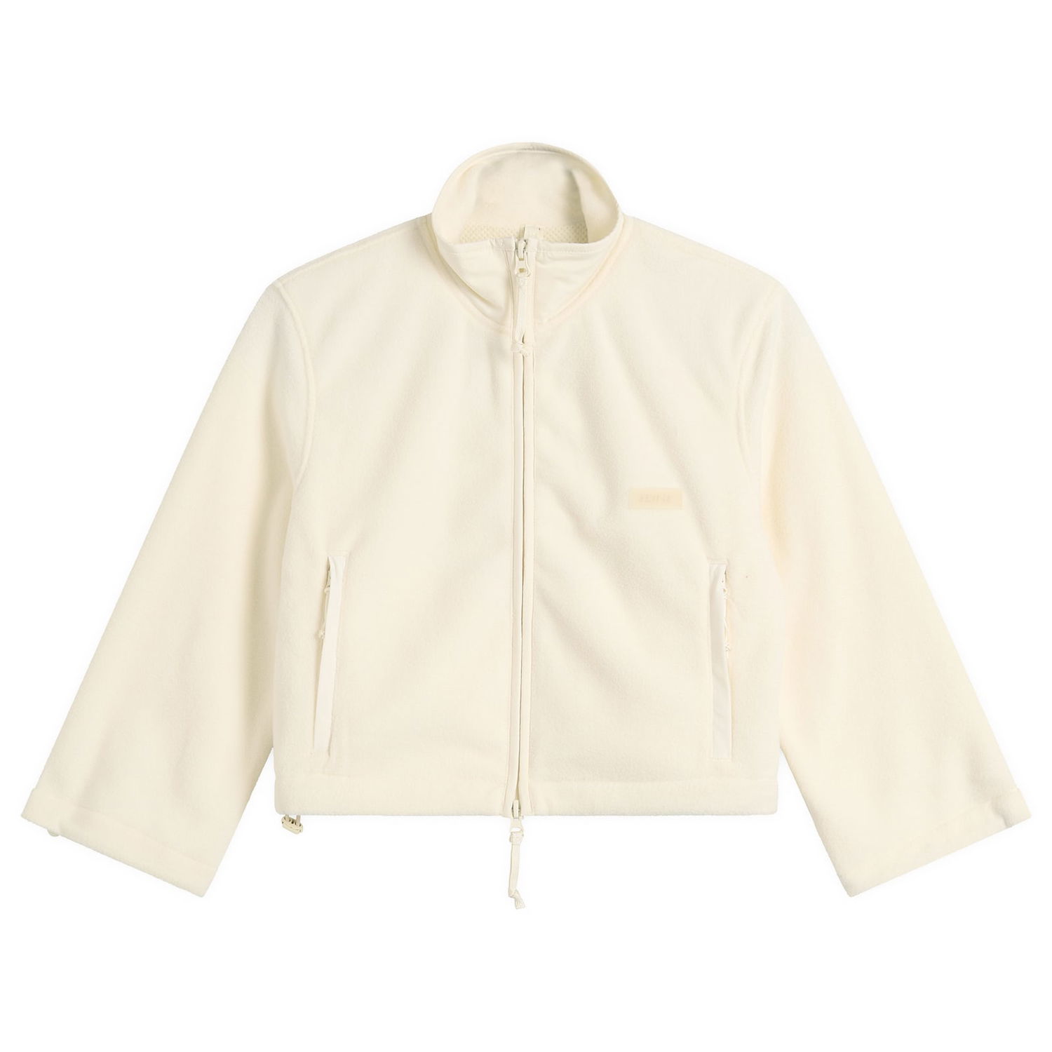 Jakke SKIMS Fleece Lounge Shrunken Zip Up Jacket Beige | ZU-ZUP-9935W-ECU, 0