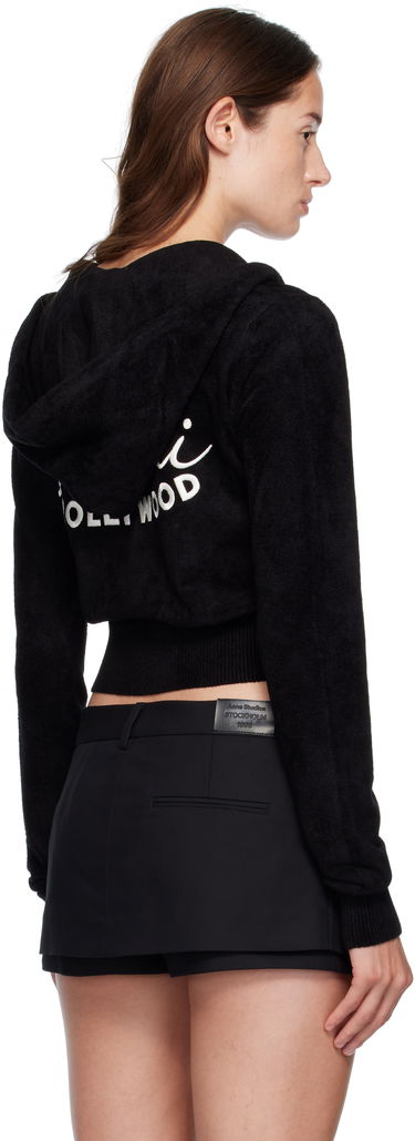 Sweatshirt AMIRI AMIRI 'Club AMIRI' Cropped Zip-Up Hoodie Sort | AWKNHD1010, 2