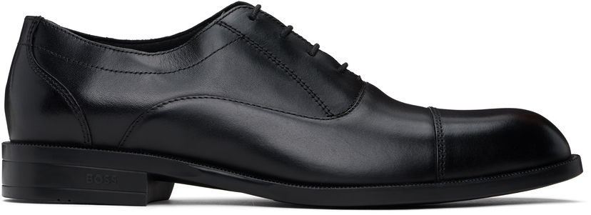 Tøj BOSS BOSS Leather Oxfords Sort | 50536120