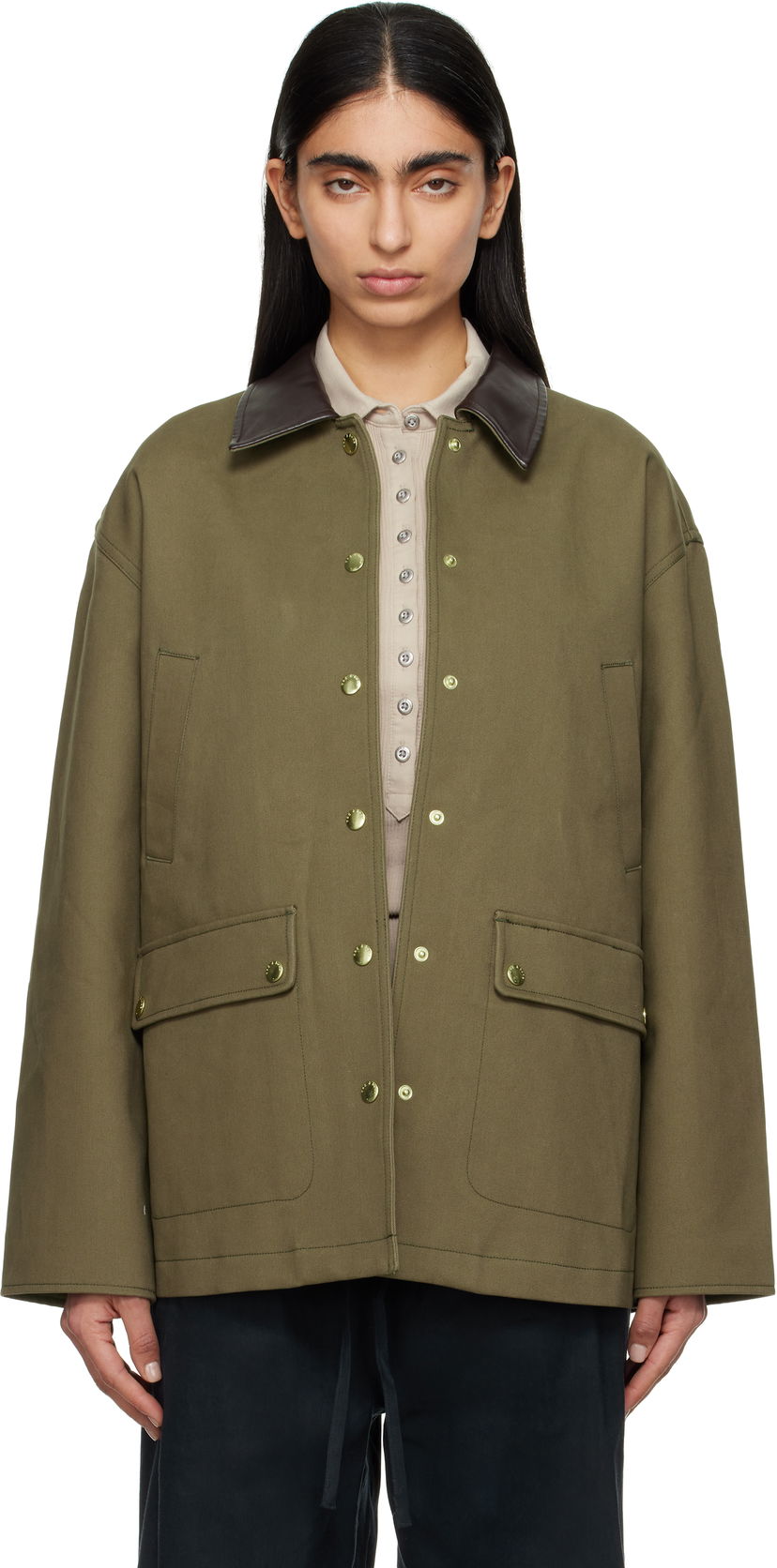 Jakke rag & bone Rag & Bone Cassidy Cotton Jacket Grøn | WAW24F20167516