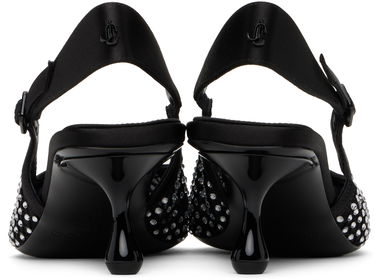 Sneakers og sko Jimmy Choo Jimmy Choo Amel 50 Crystal Slingback Heels Sort | AMEL 50 QHS, 1