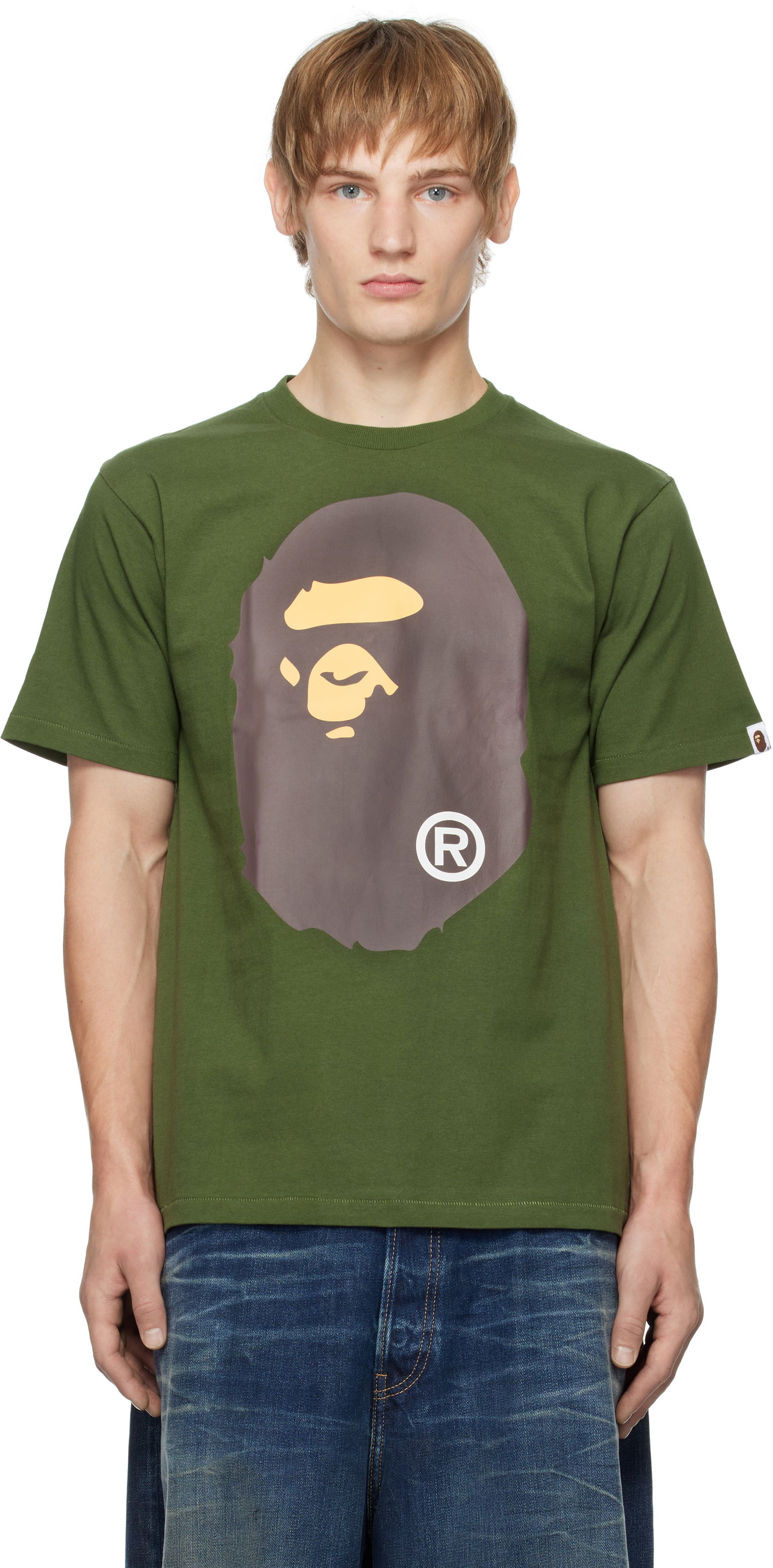 T-shirt BAPE Big Ape Head Graphic T-Shirt Grøn | 001TEK801002M, 0