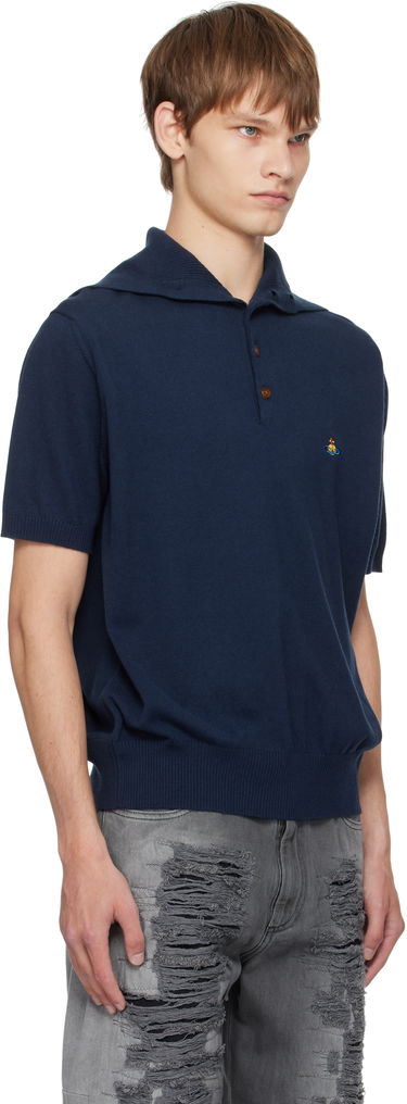 Polo skjorte Vivienne Westwood Vivienne Westwood Alex Knit Polo Sort | 2701001P-Y001V-, 4