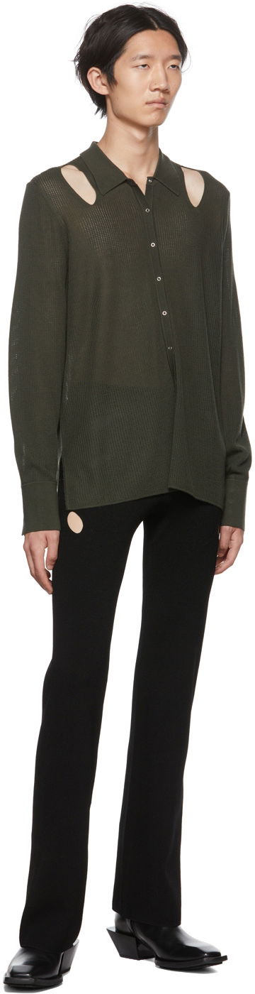 Skjorte Dion Lee Cutout Long Sleeve Cardigan Grøn | C7088P22, 3