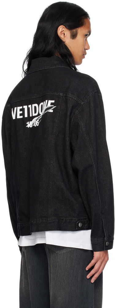 Jakke We11done We11done 1506 Trucker Denim Jacket Sort | WD-DJ1-23-913-U-BK, 2