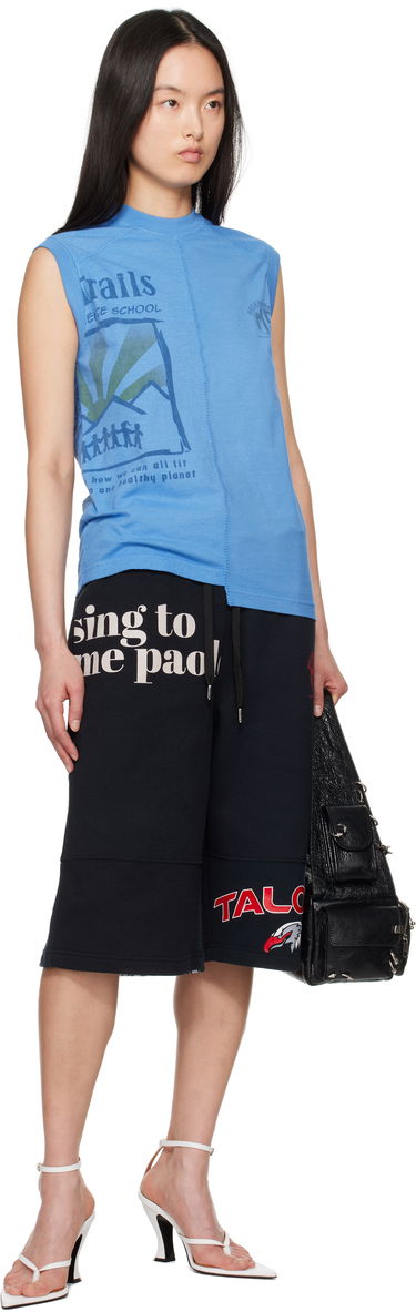 Shorts Marine Serre Marine Serre Graphic Regenerated Drawstring Shorts Sort | USH003A UJER0007, 3