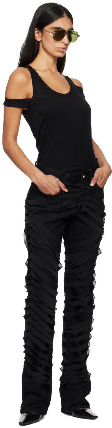 Jeans Helmut Lang Ribbons Decorated Worker Pants Sort | O06DW201, 3