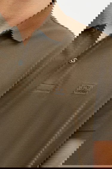 Polo skjorte C.P. Company Stretch Piquet Logo Polo Shirt Sort | 17CMPL065A005263W, 4