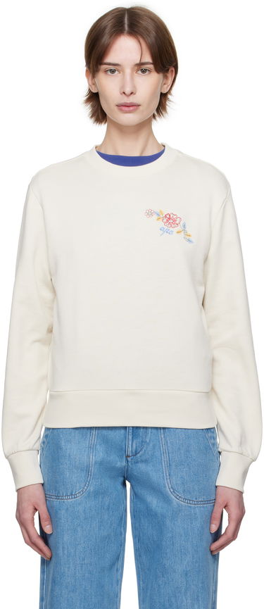 Sweater A.P.C. A.P.C. Evelyn Embroidered Sweatshirt Hvid | COHHA-F27981, 0