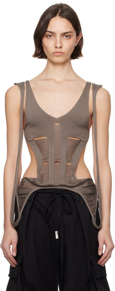 Tanktop Rick Owens Rick Owens Hollywood Tanja Long Tank Top Grå | RO01E7644 KGRIDM, 0
