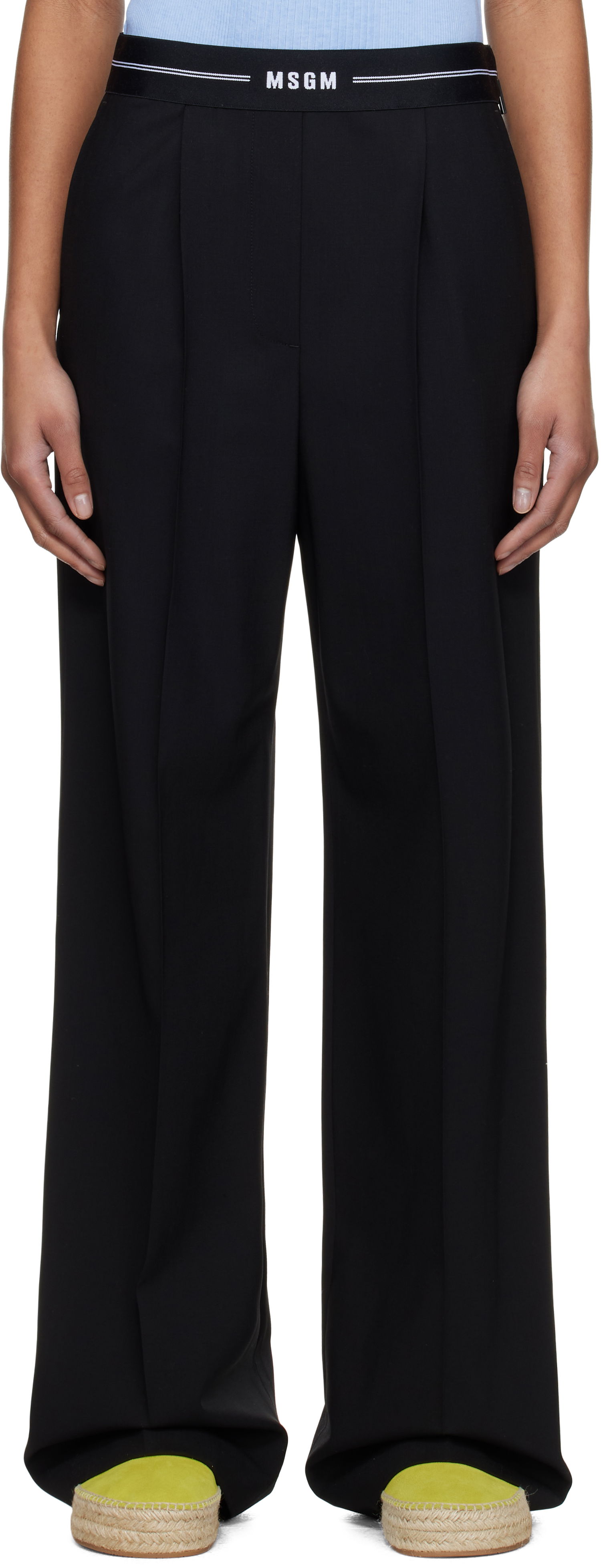 Bukser MSGM MSGM Pleated Trousers Sort | 3841MDP14 257127, 0