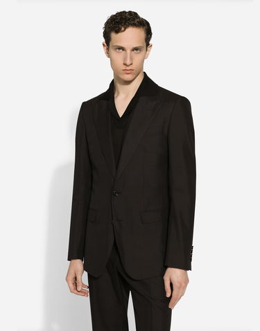 Træningsdragt Dolce & Gabbana Dolce & Gabbana Single-Breasted Taormina-Fit Suit 58 Sort | GKAHMTFUTBTN0000, 3