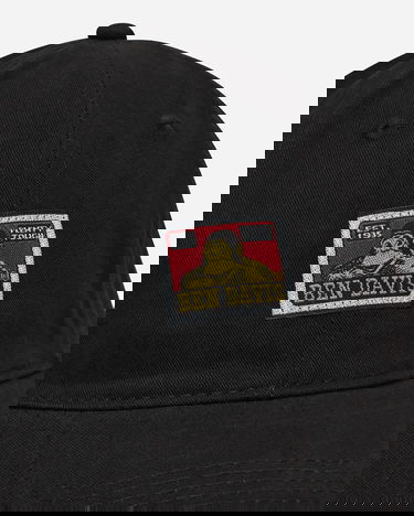 Kasket Ben Davis Cotton Twill Baseball Cap Black Sort | BEN9230 001, 6