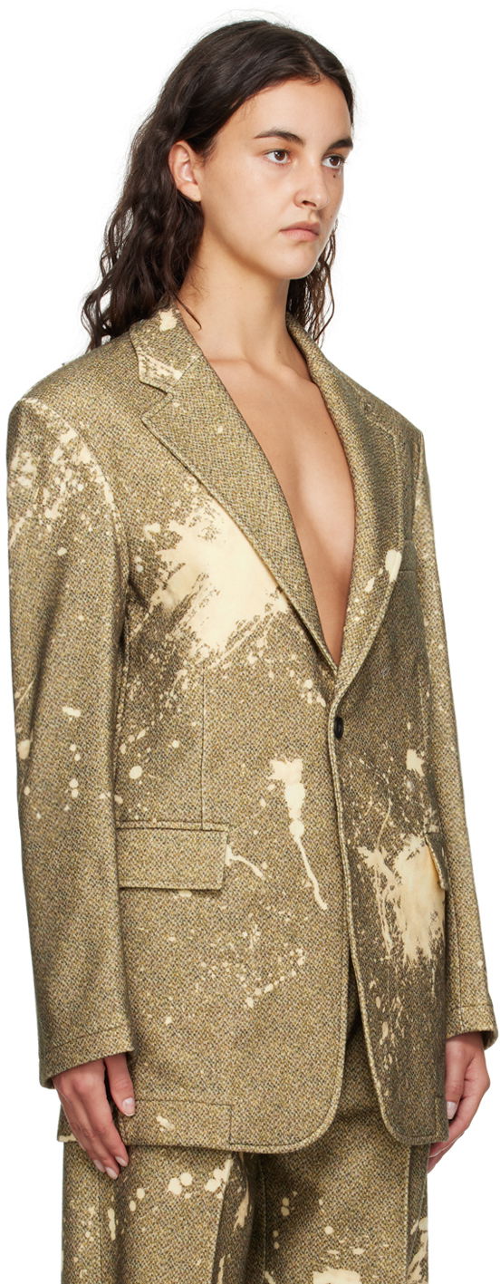 Jakke R13 R13 Bleach-Splatter Blazer Gul | R13WR020-R271A, 1