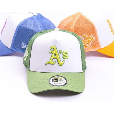 Kasket New Era 9FORTY A-Frame Trucker MLB Style Activist Oakland Athletics Cooperstown Green / Cy Grøn | 60435091, 5