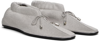 Sneakers og sko TOTEME TOTEME 'The Knitted' Ballerina Flats Grå | 242-WAS2358-YA0040, 3