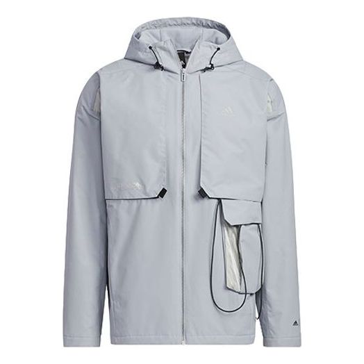Regnfrakke adidas Originals Transformers Crossover TF Turf Hooded Track Jacket Grå | HM7465, 0