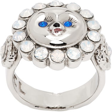Ring Chopova Lowena Crystal Embellished Silver Ring Metalisk | 6455, 0