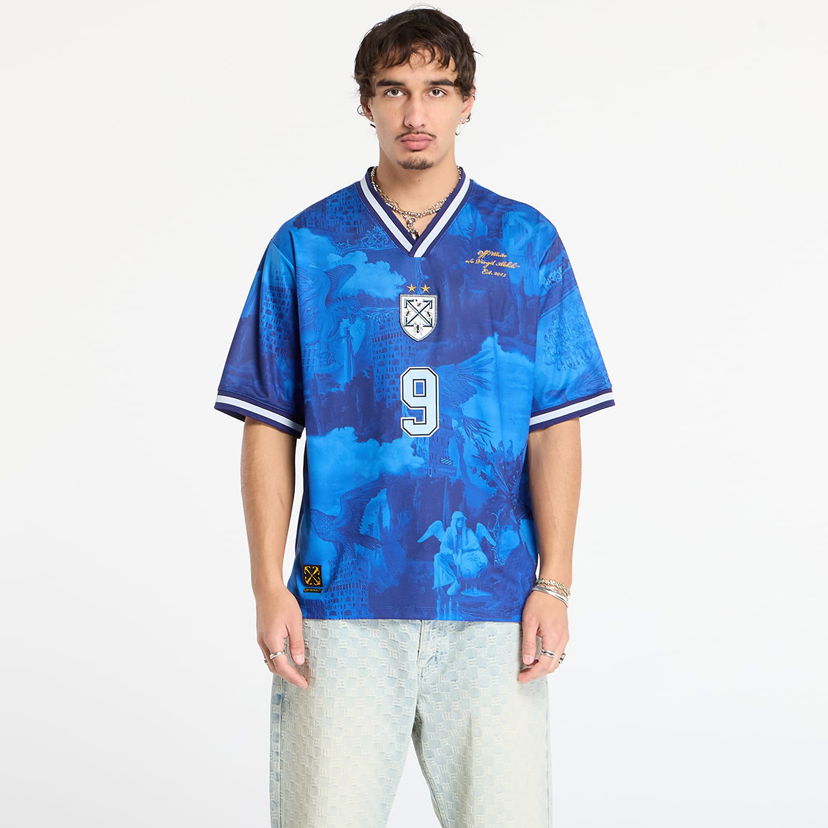 Jersey Off-White World Paint Soccer S/S Tee Blå | OMAD00SF25JER0034610