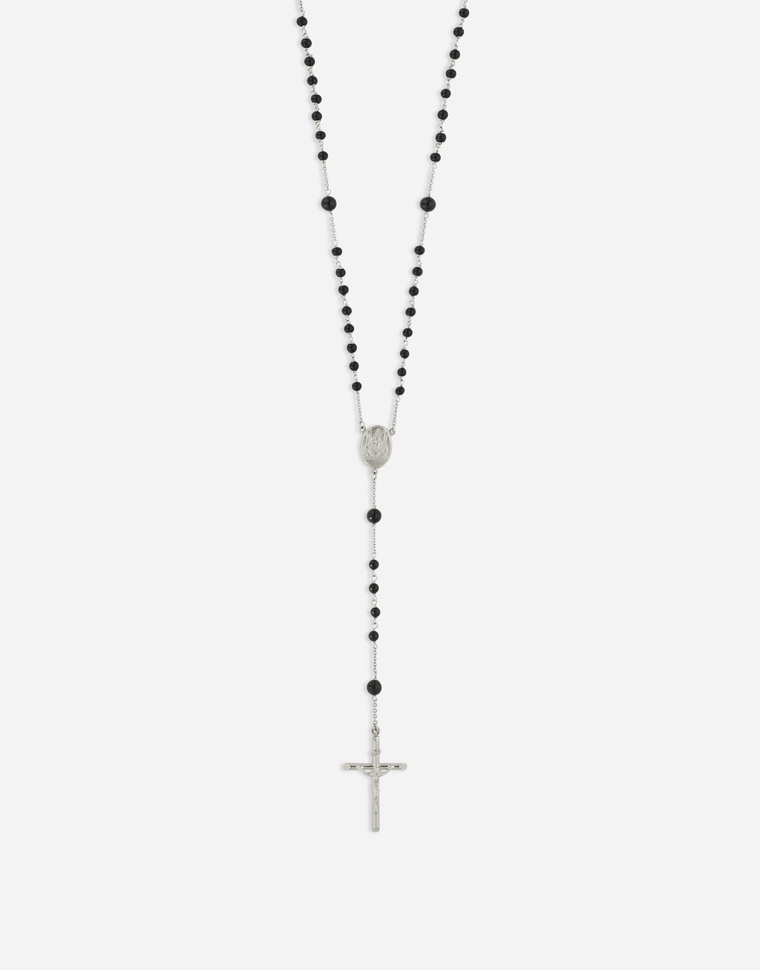 Halskæde Dolce & Gabbana Dolce & Gabbana Rosary Necklace with Cross Sort | WNP4C3W111187655, 1