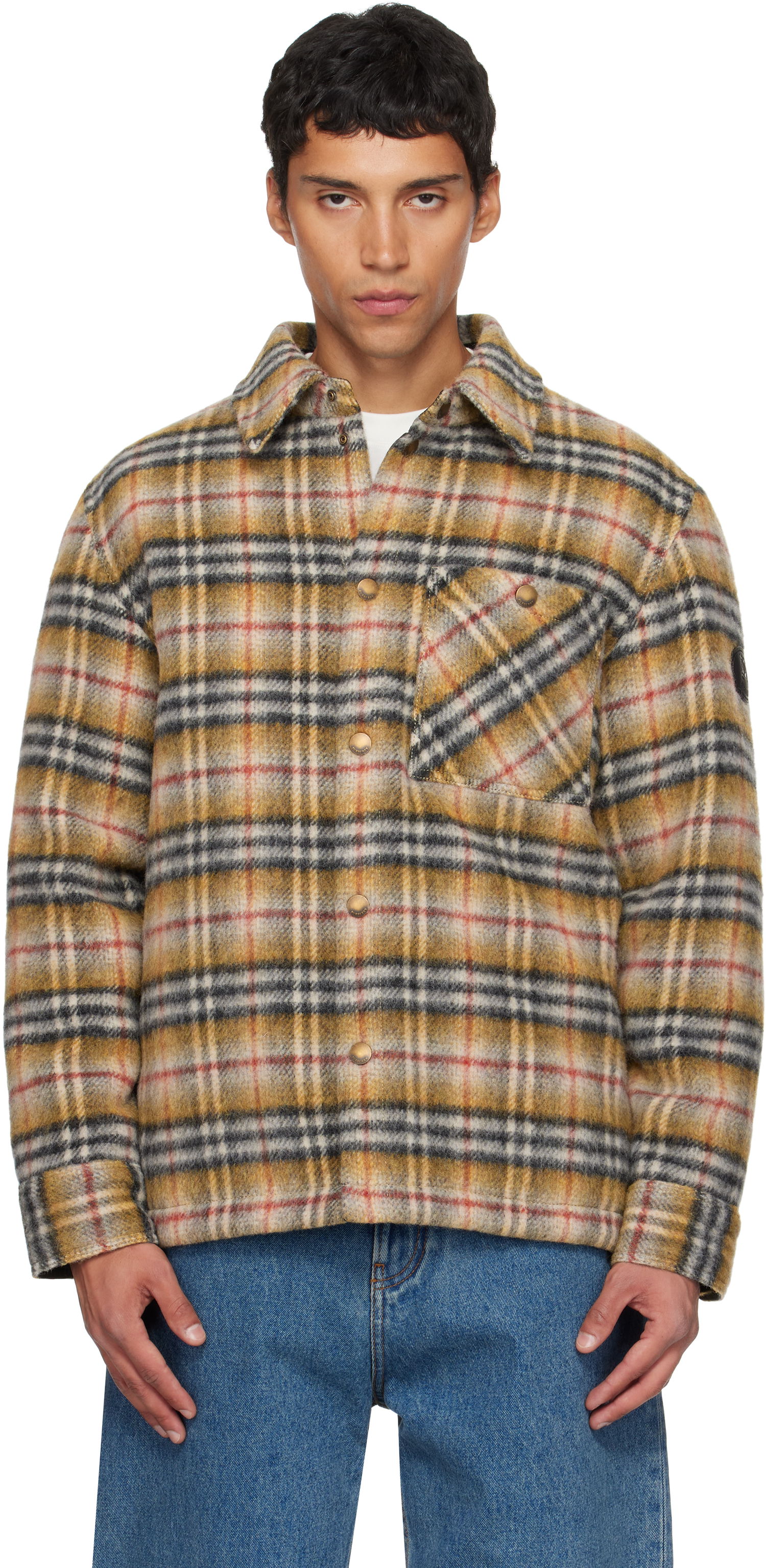 Jakke Burberry Burberry Check Insulated Jacket Gul | 8110913, 0