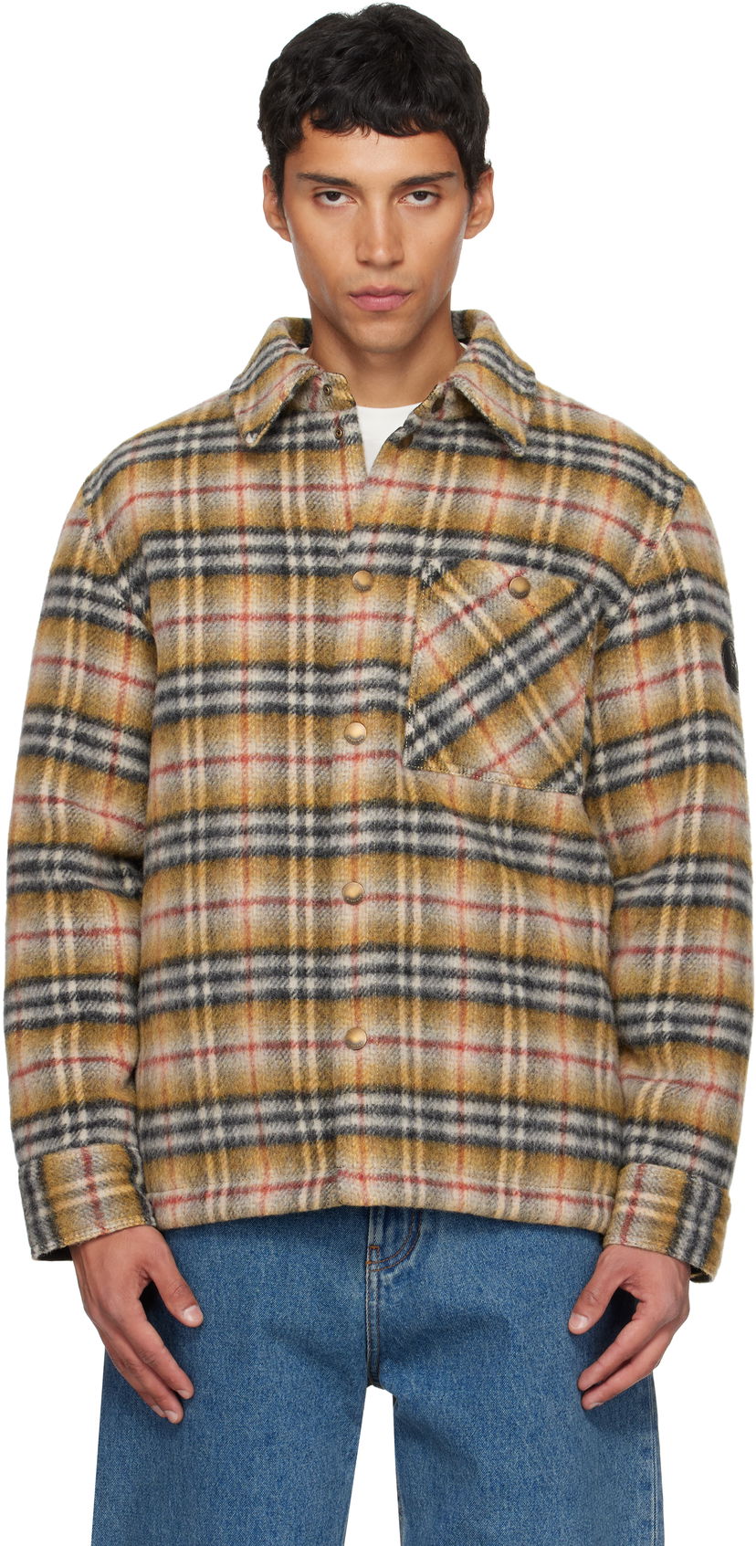 Jakke Burberry Burberry Check Insulated Jacket Gul | 8110913