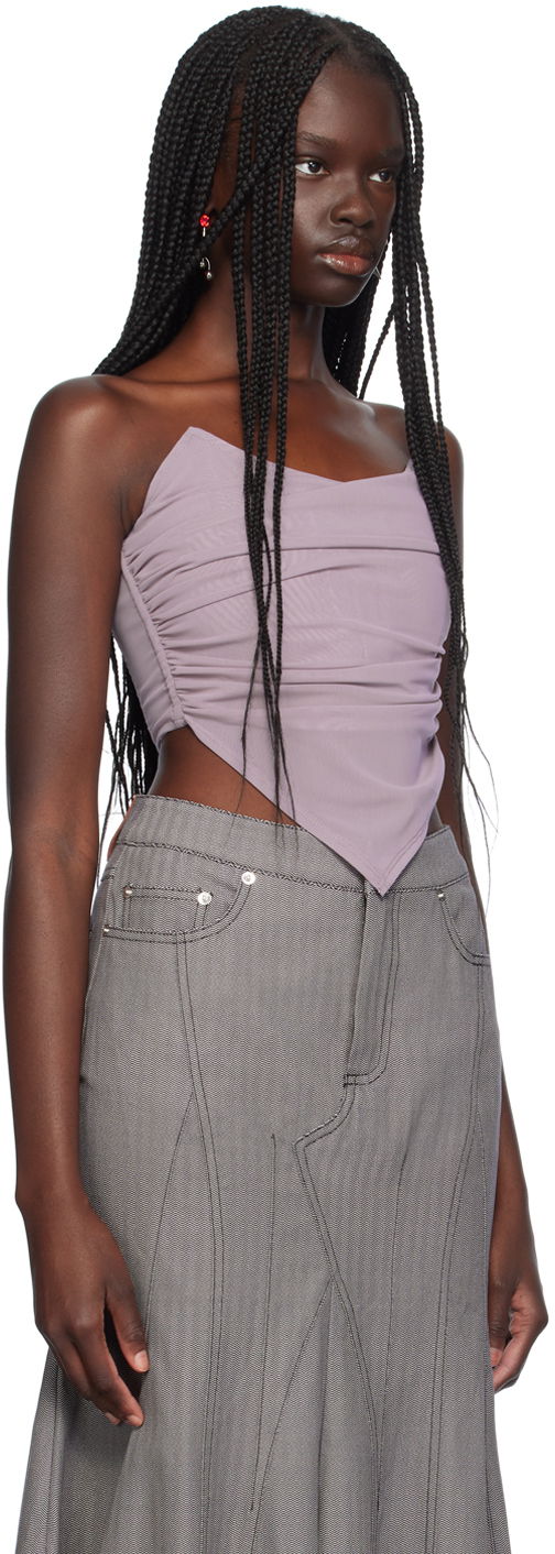 Nederdel Miaou Miaou Poppy Ruched Corset Top Grå | 7084PM3SMO, 1