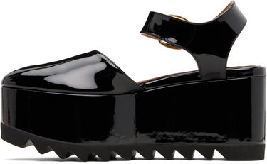 Sneakers og sko Stella McCartney Stella McCartney Elyse Patent Platform Sandals Sort | 810554APADF0, 2