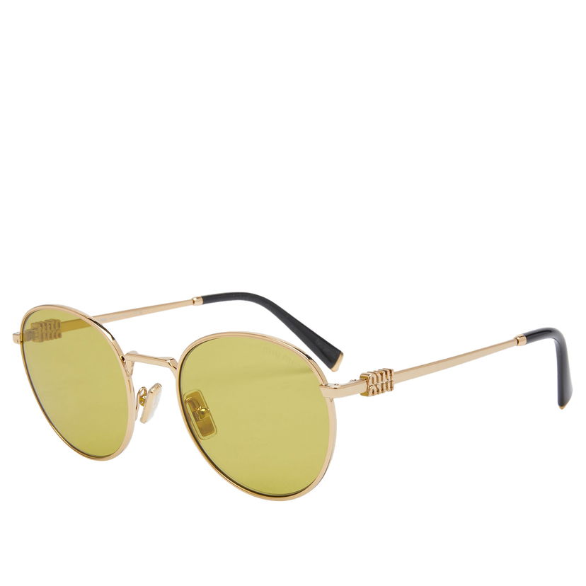 Solbriller Miu Miu Miu Miu Eyewear 55ZS Round Sunglasses Metalisk | 0MU-55ZS-50-5AK07O