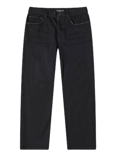 Jeans Balenciaga Slim Fit Jean Rubber Black Sort | 697830-TBP47-1029