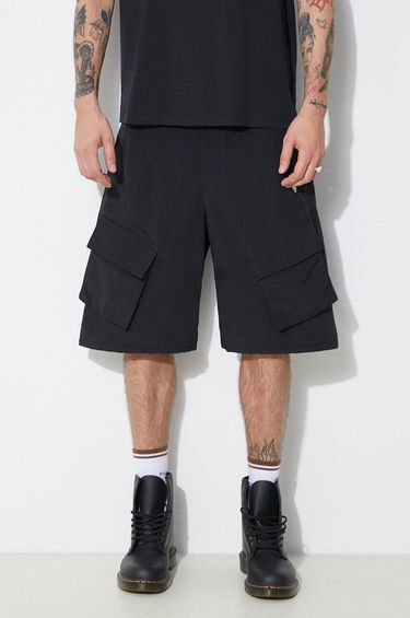 Shorts Marcelo Burlon Marcelo Burlon Cross Nylon Cargo Shorts Sort | CMCS001S24FAB0011001, 0