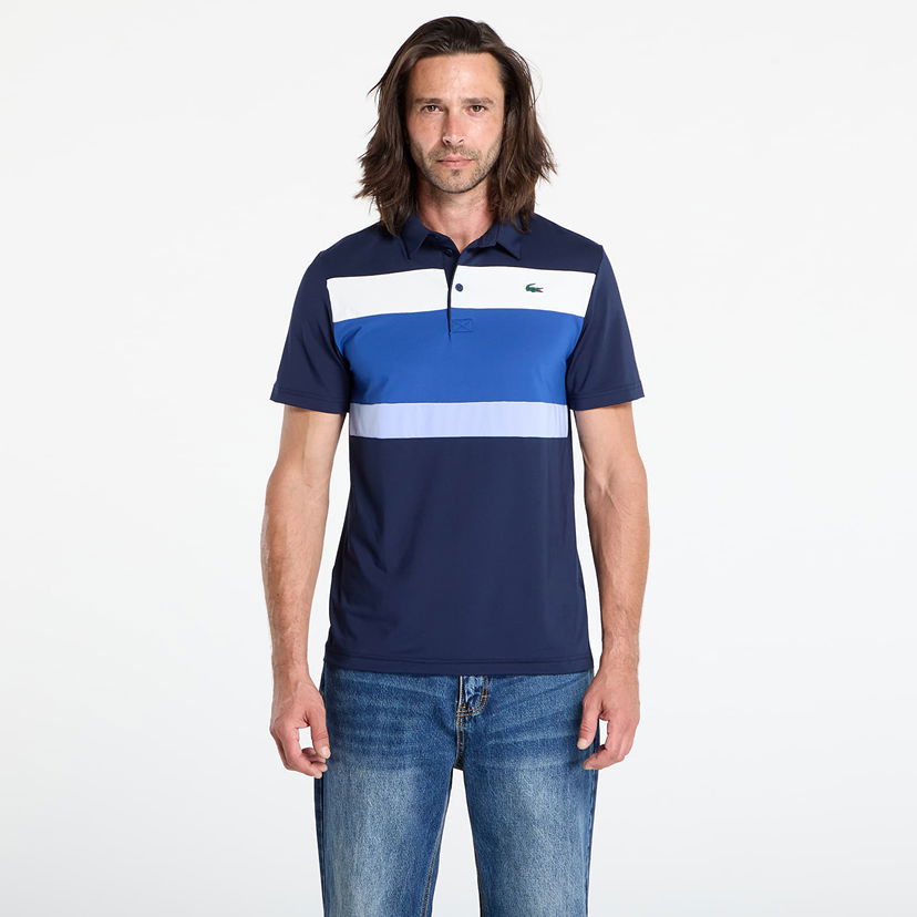 Polo skjorte Lacoste Lacoste Men's Short Sleeve Colorblock Polo Mørkeblå | DH8954 8IQ