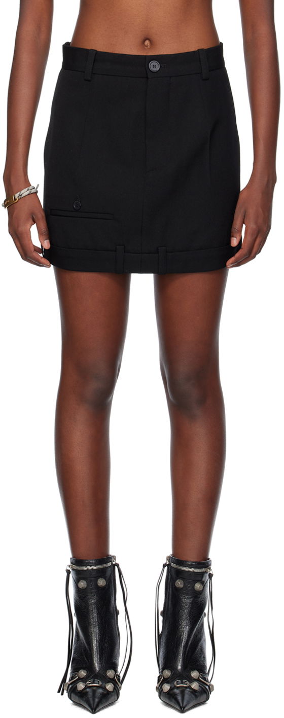 Nederdel Balenciaga Deconstructed Miniskirt Sort | 768731 TPT15, 0