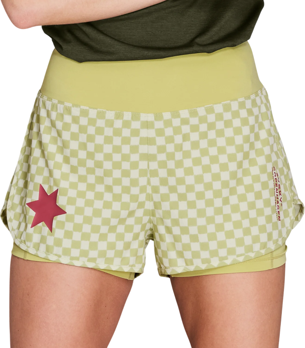 Shorts Saysky Saysky Checker 2 in 1 Pace 3" Shorts Gul | nwrsh23c1034, 0
