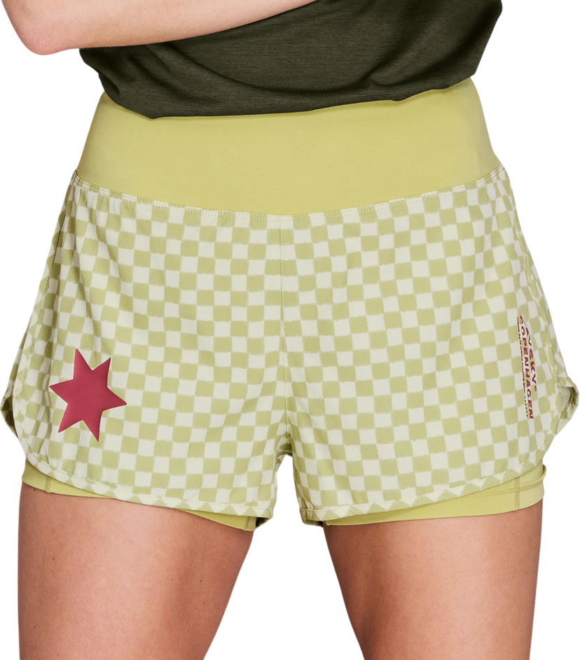 Shorts Saysky Saysky Checker 2 in 1 Pace 3" Shorts Gul | nwrsh23c1034