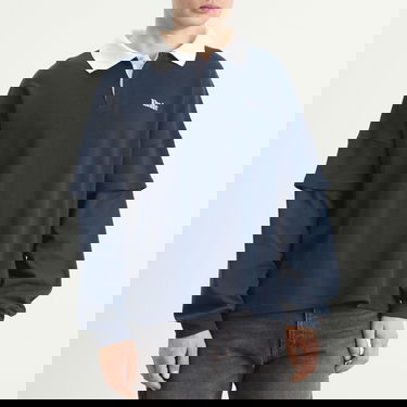 Polo skjorte Rhude Layered Long Sleeve Pique Polo Mørkeblå | RHFW25PO03012-3175, 2