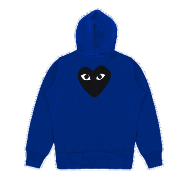 Sweatshirt Comme des Garçons PLAY Zip Up Hoodie with Black Heart Blå | AZ T254 051 2, 0