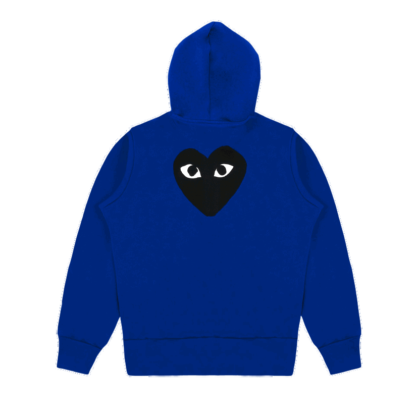 Sweatshirt Comme des Garçons PLAY Zip Up Hoodie with Black Heart Blå | AZ T254 051 2