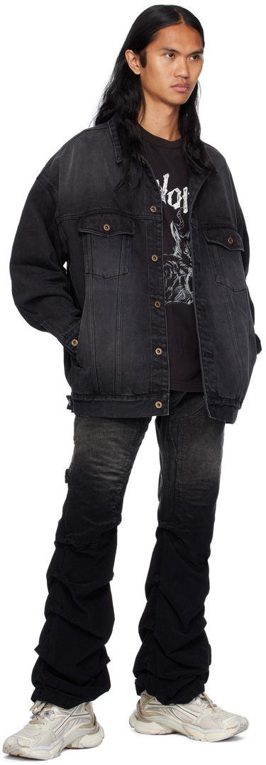 Jakke We11done Oversized Denim Jacket Sort | WD-DJ2-24-353-U-BK, 3