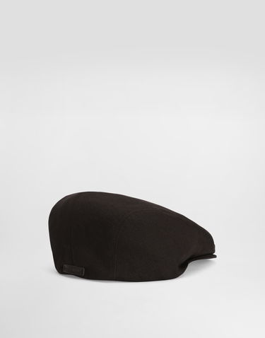 Kasket Dolce & Gabbana Dolce & Gabbana Linen Flat Cap Sort | GH587AGJ061M1348, 1