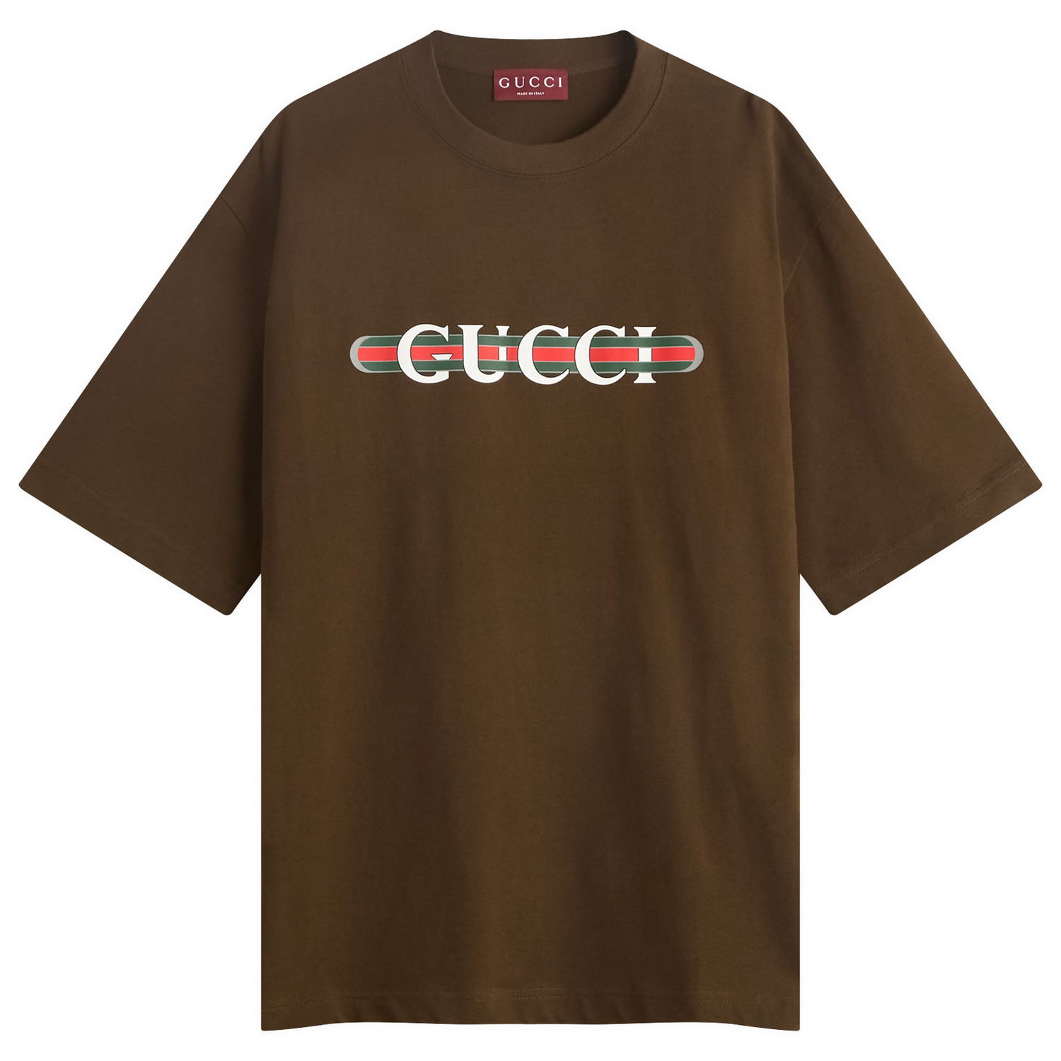 T-shirt Gucci Men's Interlocking Logo Heavy Cotton T-Shirt Size Large Brun | 798115-XJHDG-2240, 1