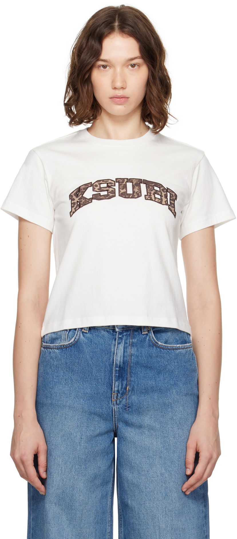 T-shirt Ksubi Ksubi Leo Shrunken Short Sleeve T-Shirt Hvid | WPF25TE002
