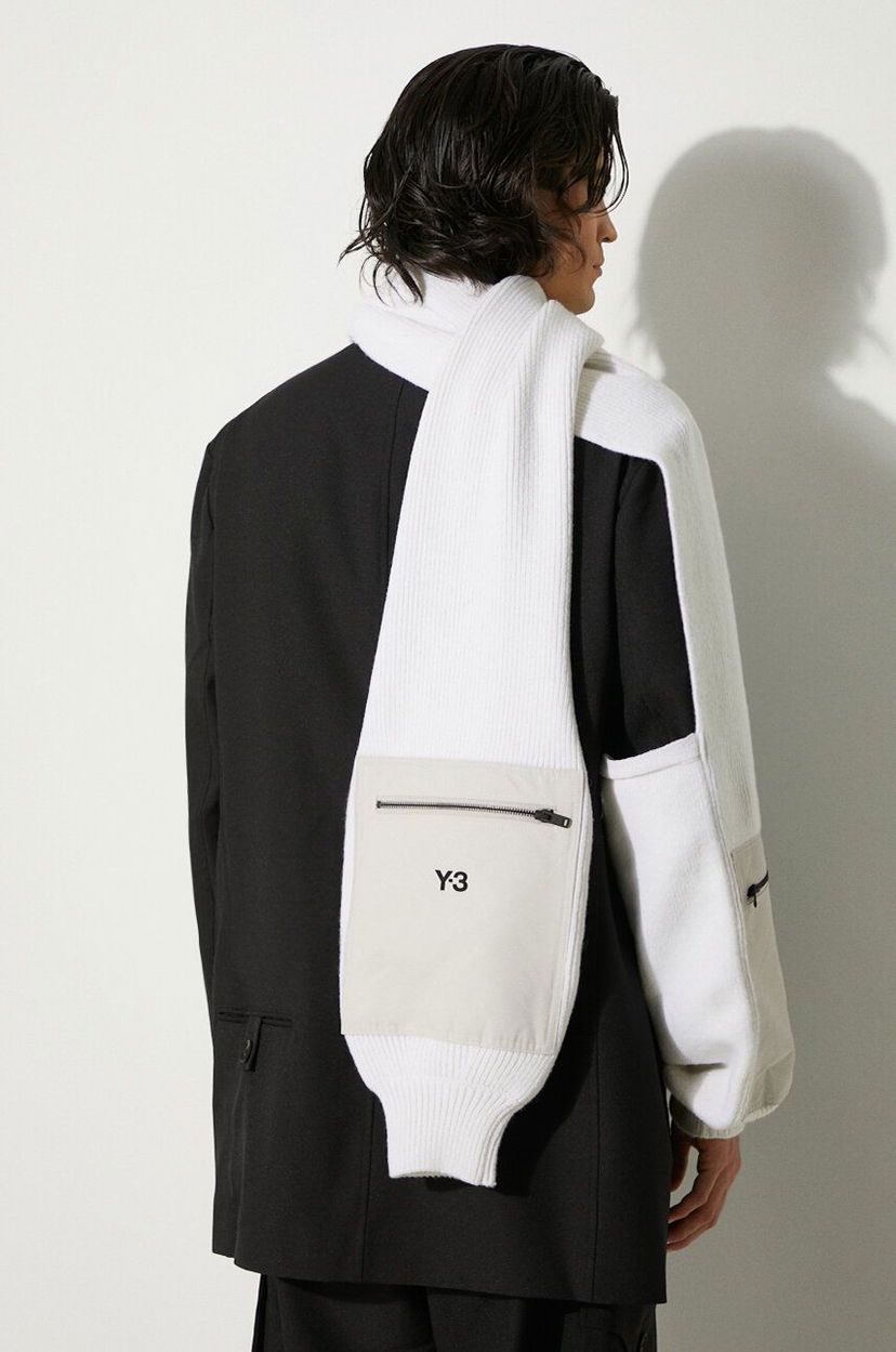 Tørklæde Y-3 Scarf With Pocket Hvid | JI6797