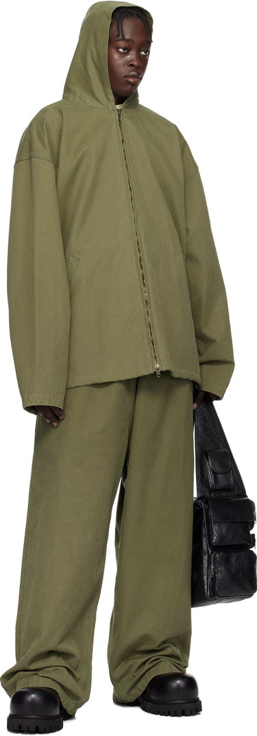 Sweatshirt Balenciaga Balenciaga Hooded Zip-Up Jacket Grøn | 808823TRP103420, 3