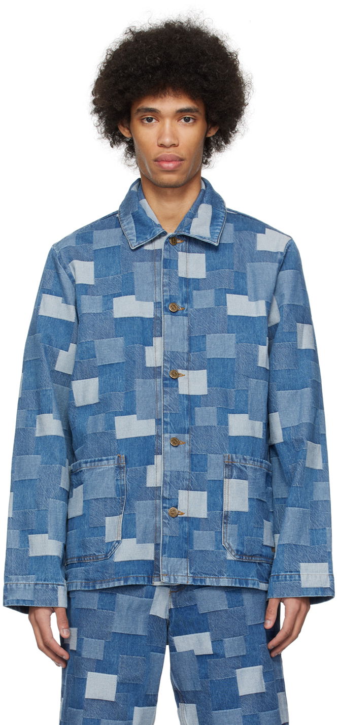 Jakke A.P.C. Kerlouan Denim Jacket Blå | COGWH-H03205, 0