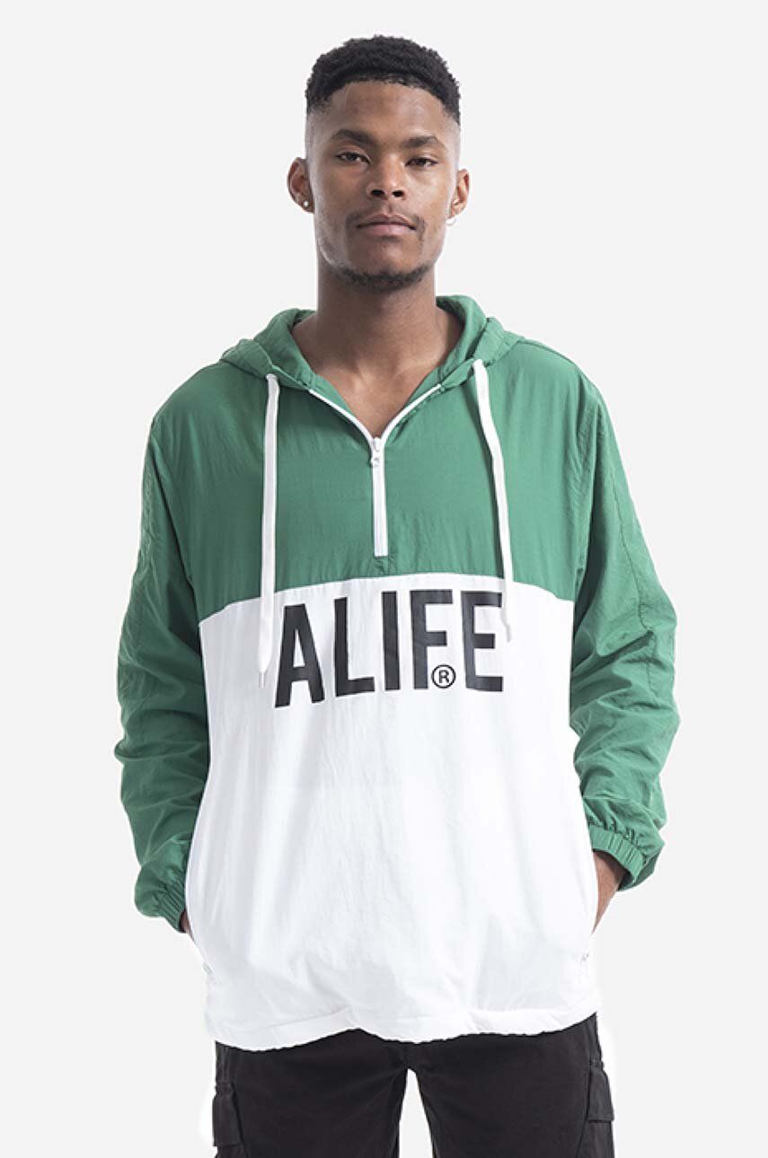 Vindjakke Alife Windbreaker With Logo Grøn | ALISS20.28, 0