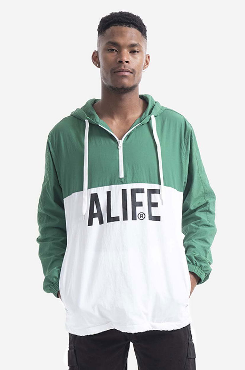 Vindjakke Alife Windbreaker With Logo Grøn | ALISS20.28