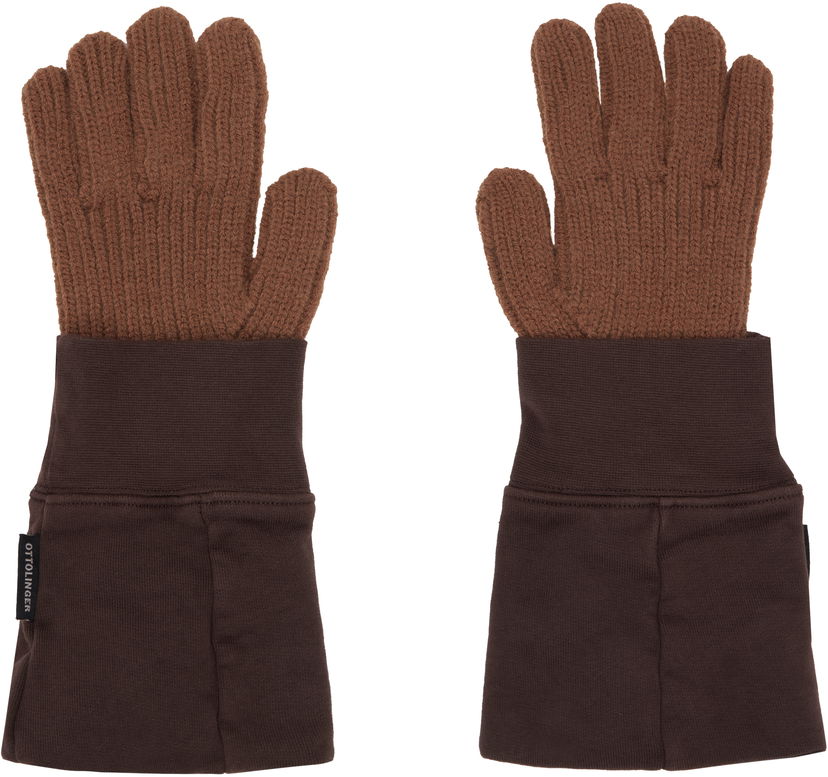 Handsker Ottolinger Ottolinger Deconstructed Sleeve Gloves Brun | 129-902928-01